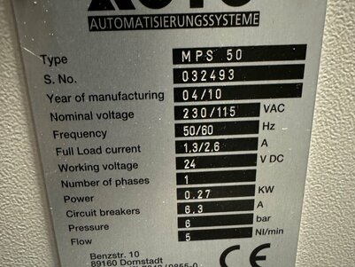 Asys MPS 50 Puffer Station